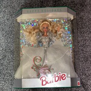 Barbie 1992 Holiday Edition Doll in Silver and White Gown